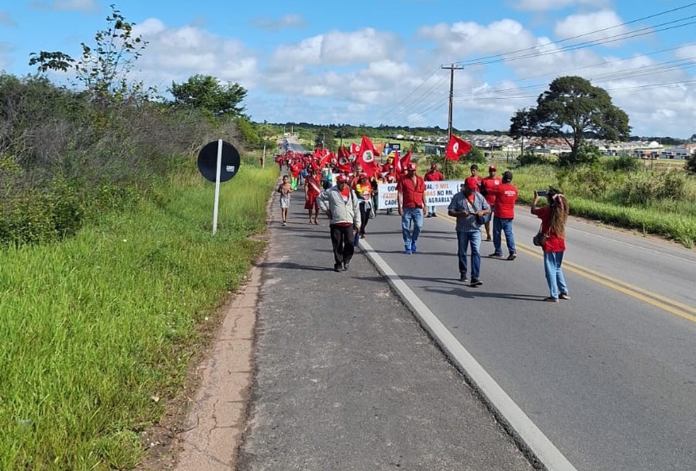 Manifestação na BR-406 na Grande Natal — Foto: Divulgação