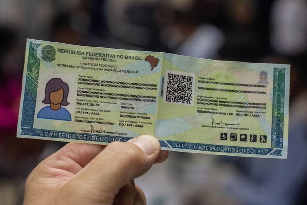 Nova Carteira de Identidade Nacional — Foto: Divulgação