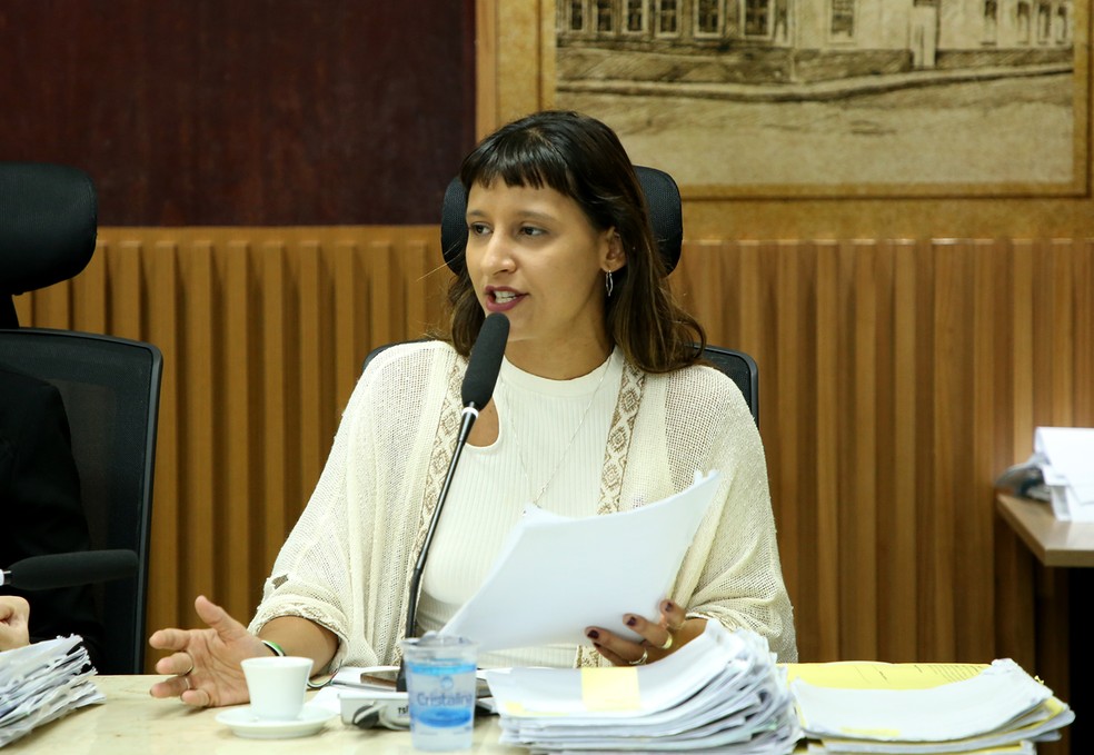 Brisa Bracchi (PT), na Câmara Municipal de Natal — Foto: Otávio Augusto/Câmara Municipa de Natal