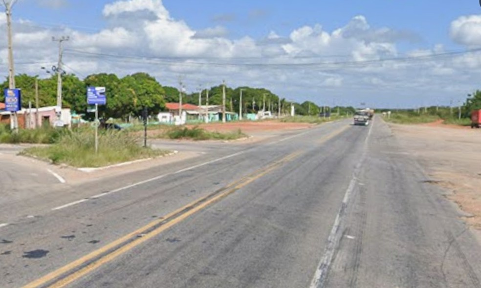 BR-304 em Assu, onde acaba o primeiro trecho de duplicação com licitação aberta pelo governo federal — Foto: Google maps/Reprodução