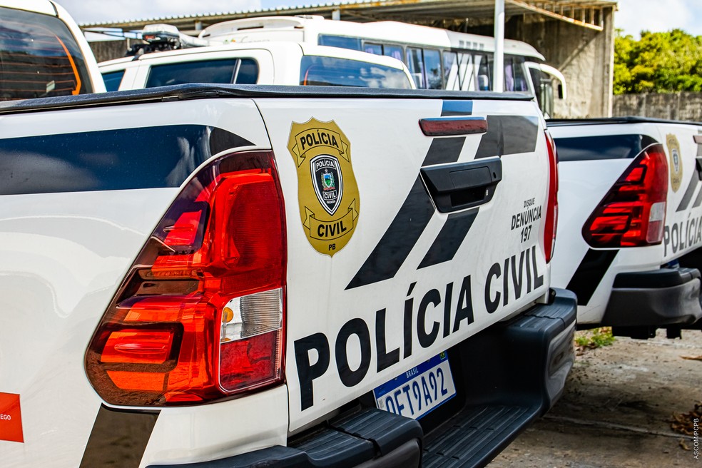 Viatura da Polícia Civil, na Paraíba — Foto: Polícia Civil/Divulgação