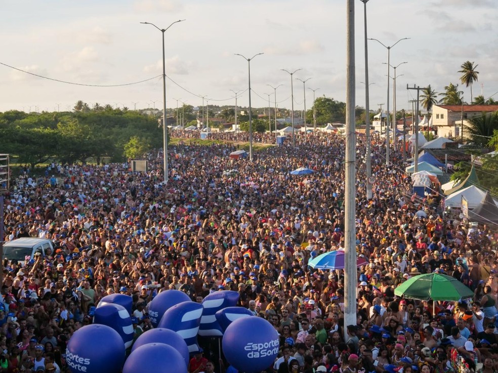 Avenida da Alegria, em Natal, recebeu 500 mil pessoas durante o carnaval — Foto: Secom/Prefeitura de Natal