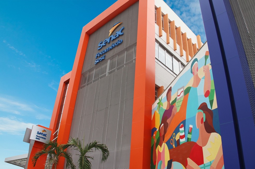 Prédio Senac Fecomércio Sesc fachada prédio frente Natal-RN Rio Grande do NOrte RN Senac-RN — Foto: Divulgação