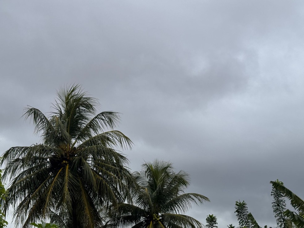 Céu nublado na Zona Norte de Natal — Foto: Vinícius Marinho/Inter TV Cabugi