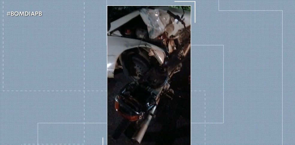 Homem morre após colisão com carro, em Patos — Foto: Reprodução / TV Cabo Branco