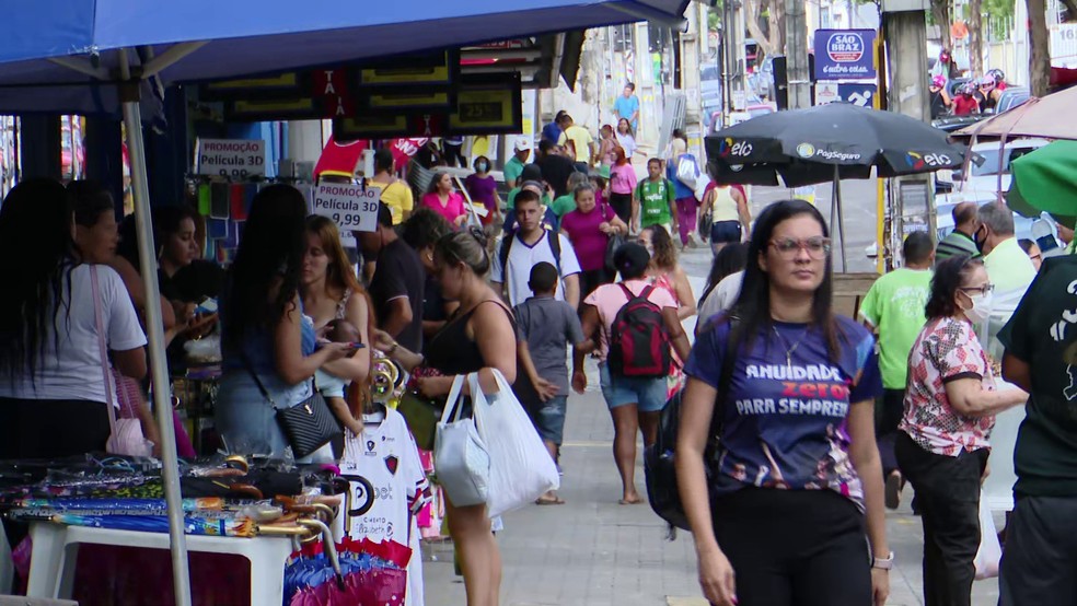 Comércio em João Pessoa — Foto: TV Cabo Branco/Acervo