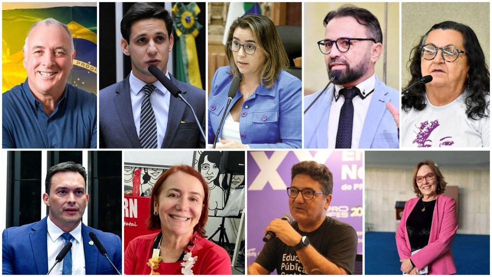 Pelo menos nove nomes foram colocados publicamente para a disputa ao Senado no RN — Foto: Reprodução