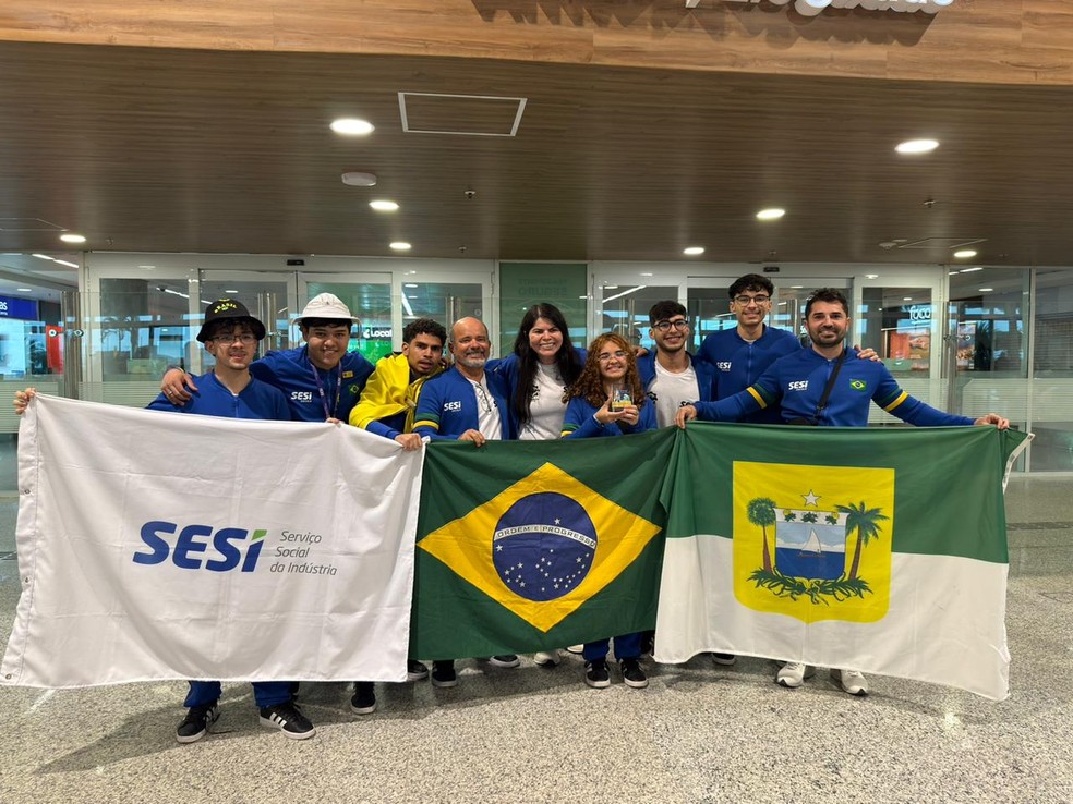 Equipe desembarcou em Natal nesta terça-feira (2) — Foto: Líria Paz/Sesi-RN