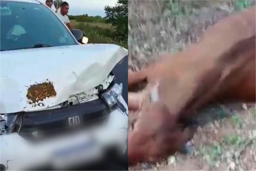 Acidente aconteceu a caminho do velório do cantor Neto Araújo — Foto: Reprodução/Inter TV Cabugi