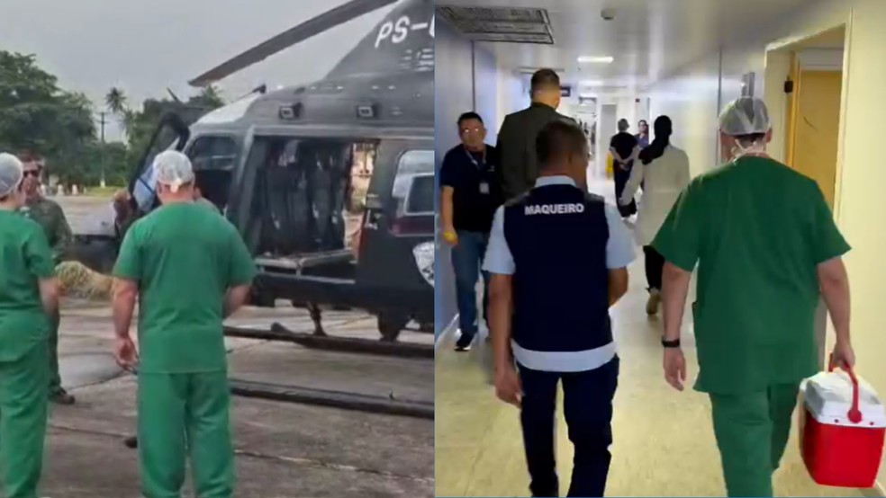 Coração captado em Mossoró chega a Natal para transplante — Foto: Reprodução
