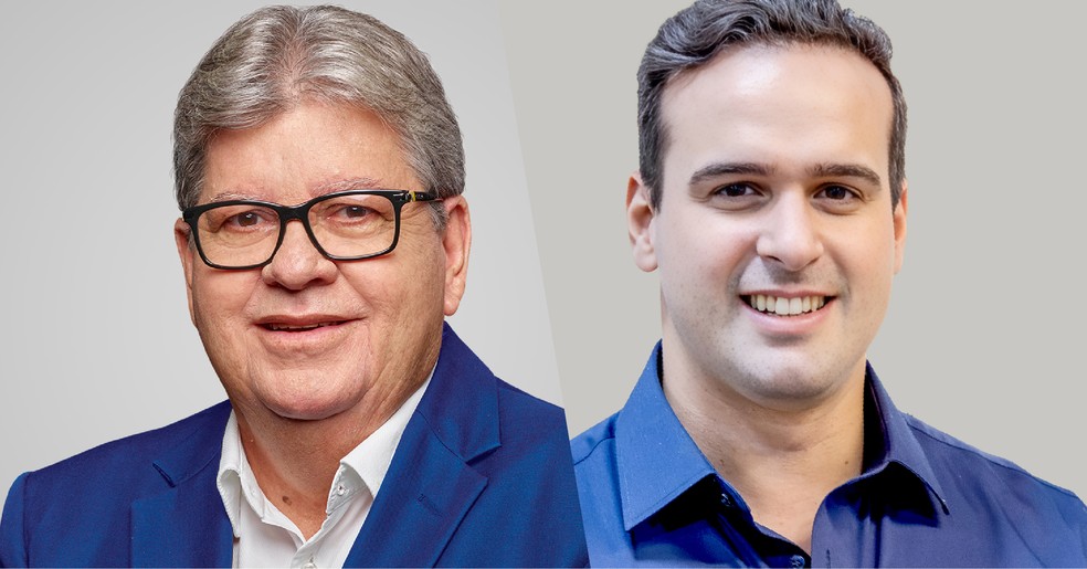 João Azevêdo e Lucas Ribeiro, ex-governador e atual governador da PB — Foto: Arte g1