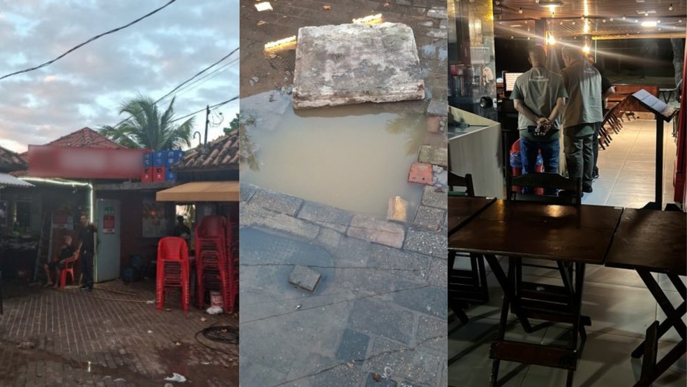 Dois quiosques são interditados por lançamento irregular de esgoto na Orla de João Pessoa — Foto: Reprodução/Semam
