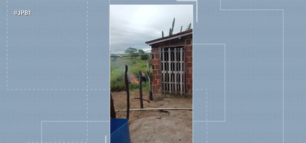 Homem é preso suspeito de espancar cachorro e lançar o animal em fogueira, na PB — Foto: Reprodução / TV Cabo Branco