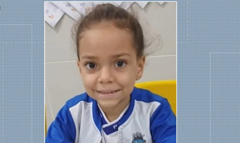 Ayla tinha seis anos e foi assassinada em Patos — Foto: TV Paraíba/Reprodução