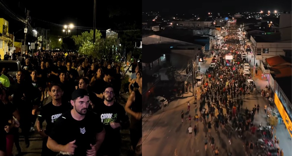 Treino de corrida viraliza e reúne 7 mil pessoas em Natal — Foto: Reprodução