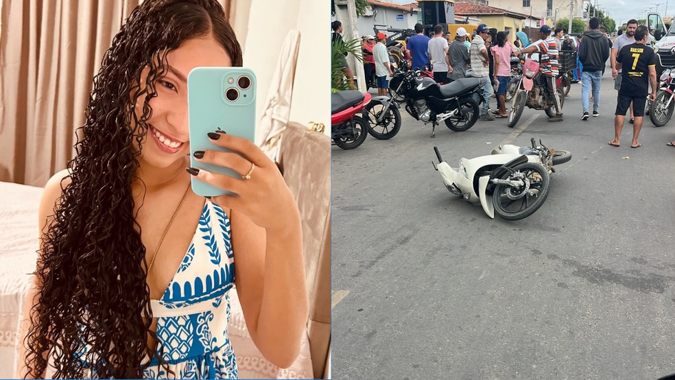 Adolescente morre após colisão entre moto e pá-carregadeira no RN — Foto: Reprodução