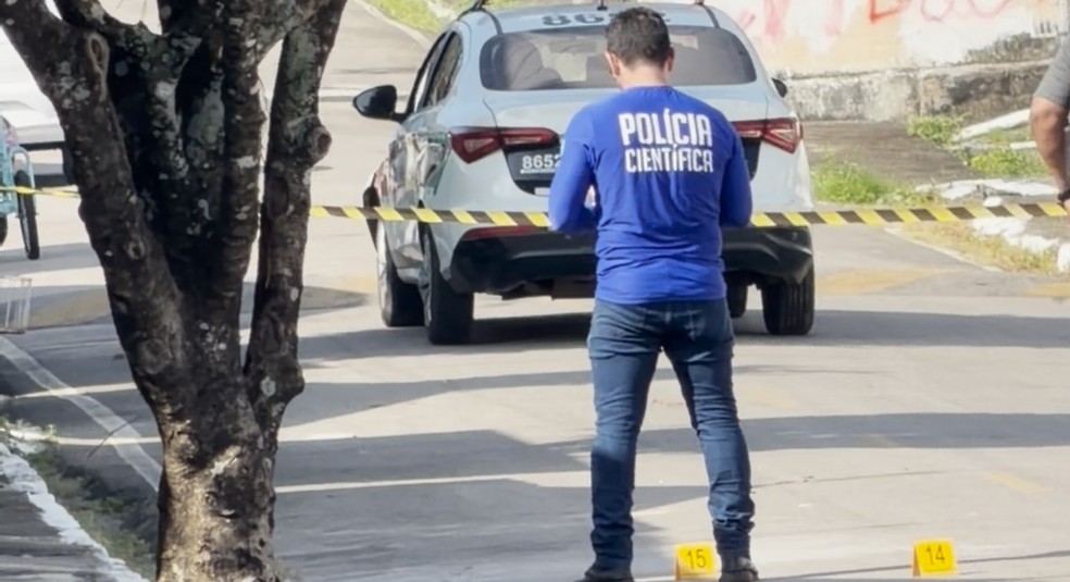Homem é morto a tiros em Santa Rita, na Grande João Pessoa — Foto: Reprodução / Flávio Fernandes