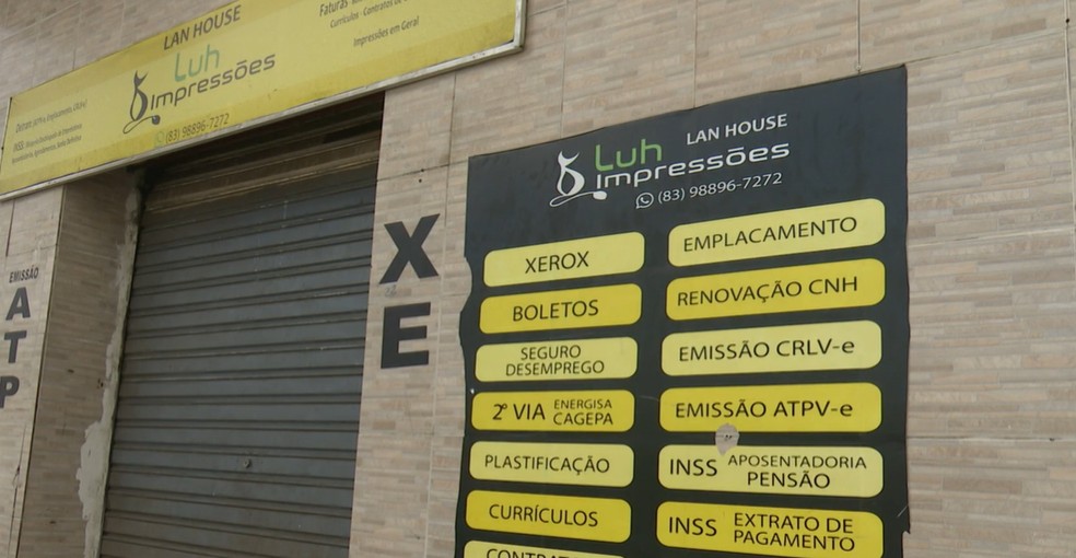 'Que Deus bote a mão e resolva, se não passo fome', diz vítima de golpe em lan house após empréstimos — Foto: TV Cabo Branco