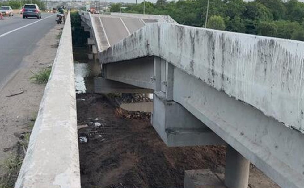 Ponte sobre o Rio Paraíba em Santa Rita — Foto: Reprodução/TV Cabo Branco
