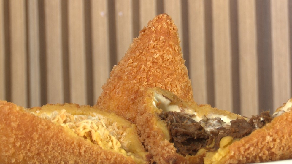 Coxinha de massa de batata do Chef JPB — Foto: Reprodução TV Cabo Branco.