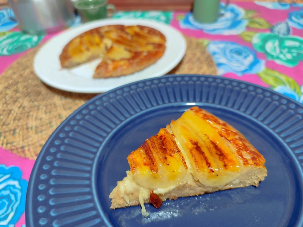 Bom que Só ensina receita panqueca de banana com queijo coalho — Foto: Inter TV Costa Branca