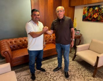 Vereador de Jardim do Seridó, Cássio de Zequinha e o deputado federal Benes Leocádio – (UNIÃO BRASIL).  Foto — ©Divulgação.
