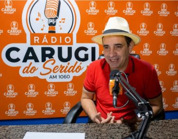 O candidato ao Governo do Rio Grande do Norte, Cadu Xavier, esteve neste sábado na Rádio Cabugi do Seridó em Jardim do Seridó. Foto — © Reprodução.
