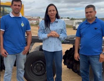 Secretário de Agricultura Guga, prefeita Dra. Silvana Costa e o vereador Cássio de Zequinha. Foto — ©Reprodução / Rede Sociais.