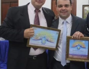 Vereador de Jardim do Seridó, advogado Iron Lucas Júnior e o prefeito da cidade de Parelhas Dr. Tiago Almeida. Foto — ©Redes Sociais.