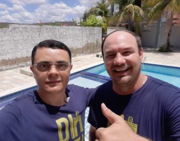 Estudante de direito e blogueiro Josimário Nunes-(AVANTE) e o pré-candidato à prefeito de Jardim do Seridó, Iron Júnior-(MDB). Foto — © Divulgação.