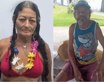 Josefa Lima de Sousa, de 65 anos e e o companheiro, Robson Aparecido de Oliveira, 41 anos. Foto — ©Divulgação.