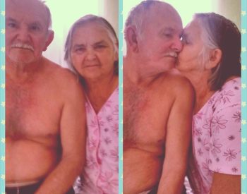 Dona Chiquinha ao lado do seu Marido.