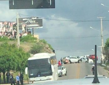 Operação sendo realizada pela polícia em Caicó. ( Foto : Whatsapp.).
