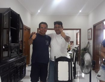 Ex-prefeito Jackson e o empresário do ramo têxtil Ricardo Medeiros.