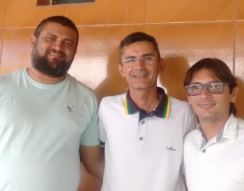 Francisco do PT ao lado de Fabiano Pacônio e Pepeto. ( Foto: Assessoria )