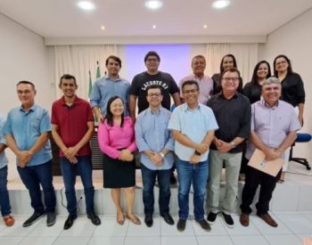 Gestores que compõem a Associação de Municípios da Microrregião do Seridó Oriental e Trairi (AMSO-TR) se reuniram na sede da entidade, em Currais Novos. Foto — ©Divulgação.