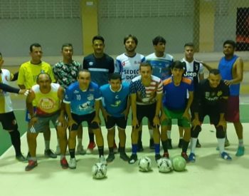 Elenco do PK Juntos após treino no Ginásio Lavoisier Maia em Jardim do Seridó. ( Foto: Reprodução / Facebook )