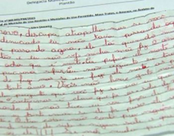 Cartas escritas pela criança.
