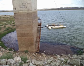 Barragem Boqueirão na cidade de Parelhas. ( Foto: Marcos Silva )