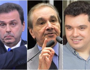 Carlos Eduardo Alves, José Agripino Maia e Walter Alves. ( Foto: José Aldenir / Agora RN | Geraldo Magela )