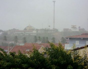 Chuva no Bairro Bela Vista em Jardim do Seridó. Foto — Blog Seridó no AR.