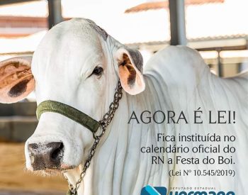 Trata-se da instituição no calendário oficial do Estado a Exposição de Animais e Máquinas Agrícolas, mais conhecida como “Festa do Boi”. ( Foto: Assessoria )
