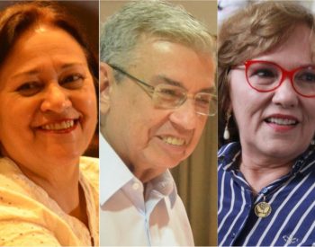 Fátima Bezerra, Garibaldi Alves e Zenaide Maia. Foto - José Aldenir / Agora Imagens
