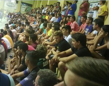 Ginásio Gov. lavoisier Maia lotado em partida do Seridosão em Jardim do Seridó Foto - Blog Lance Esportivo.