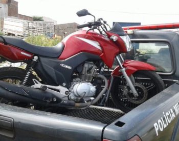 Moto Recuperada pela polícia.