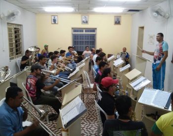 Ensaio da Banda Euterpe Jardinense.