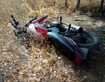 Moto recuperada pela polícia de Jucurutu. ( Foto: Polícia Militar )