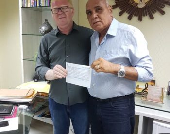 Deputado estadual Ubaldo Fernandes e o presidente da FECAP/RN, Fernando Luiz da Costa — Foto: Divulgação