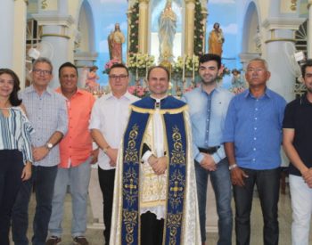 Em Jardim do Seridó, Hermano prestigiou a novena da festa e a abertura da Feira de Agronegócios – (Foto: Divulgação)