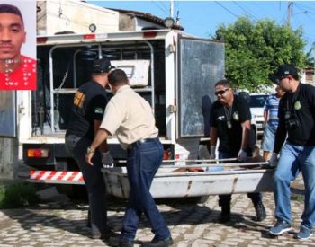 O jovem Antônio Gustavo Soares, de 22 anos de idade, era natural de Taboleiro Grande RN, foi executado com três tiros na cabeça, em frente a sua residência.  ( Foto: Fim da Linha )